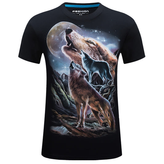 Cool Wolf 3D Design T Shirt