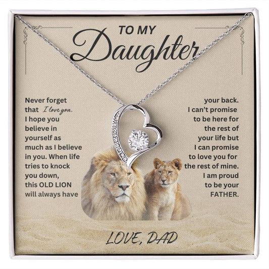 To My Daughter | Proud Father | Forever Love Necklace